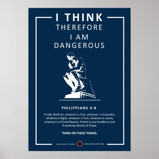 Ich halte mich daher für gefährlich poster (Vorne)