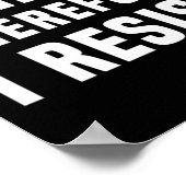 Ich halte mich daher gegen die Politik Freethinker Poster (Ecke)