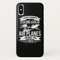 Ich halte nicht immer an und schaue mir Flugzeuge
