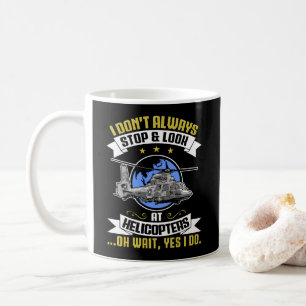 Ich halte nicht immer an und schaue mir Hubschraub Kaffeetasse