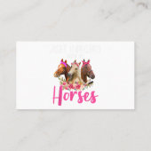 Ich hänge einfach mit meinem Pferd-Blume Visitenkarte (Rückseite)