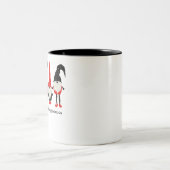 Ich hänge einfach mit meinen Gnomen Zweifarbige Tasse (Mittel)