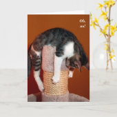 Ich hänge in der dort humorvollen karte (Gelbe Blume)