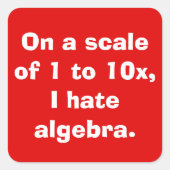 Ich hasse Algebra Stickers (Vorderseite)