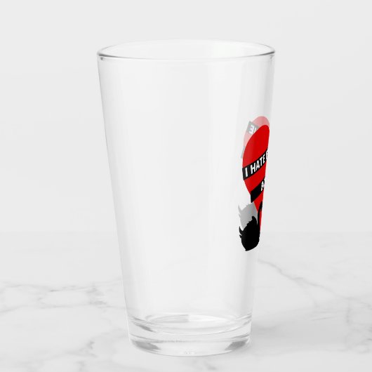 Ich hasse alle außer dir Schwarz Glas (Rechts)