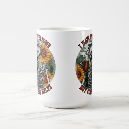 Ich hasse alle außer Kaffee Kaffeetasse (Mittel)