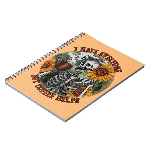 Ich hasse alle außer Kaffee Notizblock (Linke Seite)
