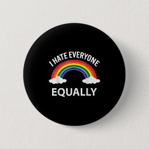 Ich hasse alle gleich lgbtq Pride Month Flag Rai Button