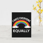 Ich hasse alle gleich lgbtq Pride Month Flag Rai Karte (Gelbe Blume)