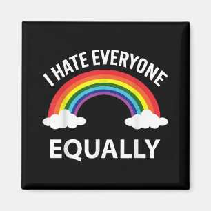 Ich hasse alle gleich lgbtq Pride Month Flag Rai Magnet