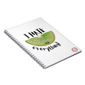 Ich hasse alles, Kawaii Kiwi Notizblock (Rechte Seite)