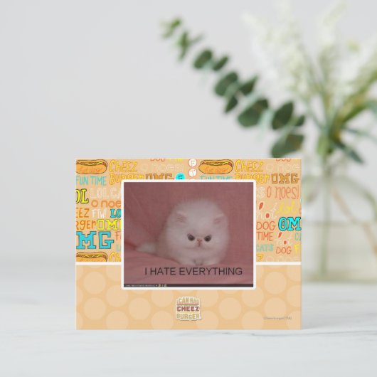 Ich hasse alles postkarte (Stehend Vorderseite)