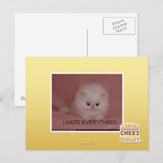 Ich hasse alles postkarte (Vorne/Hinten)