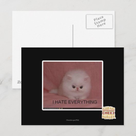 Ich hasse alles postkarte (Vorne/Hinten)