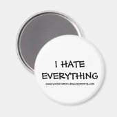 ICH HASSE ALLES, www.youknowyoudeadazzwrong.com Magnet (Vorderseite/Rückseite)