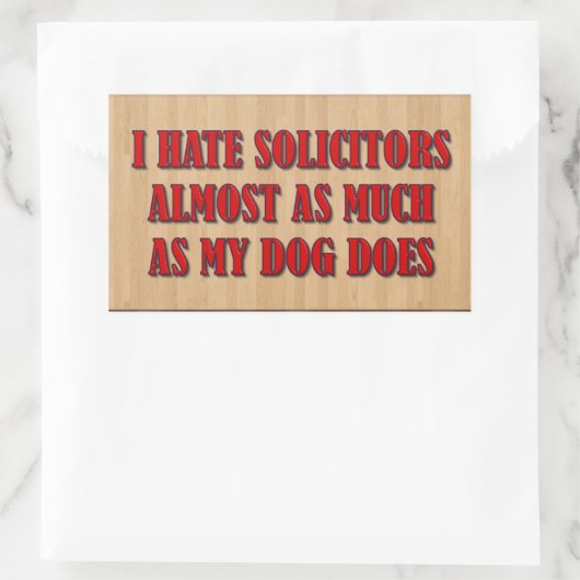 Ich hasse Anwälte Rechteckiger Aufkleber (Tasche)