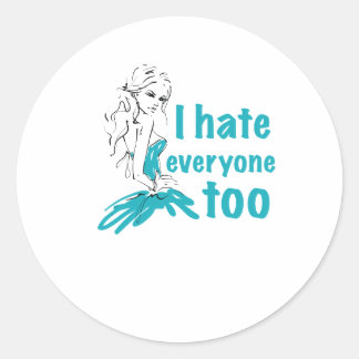 Ich hasse auch alle runder aufkleber