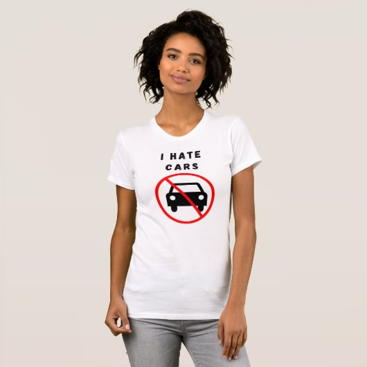 Ich hasse Autos T-Shirt (Vorne ganz)