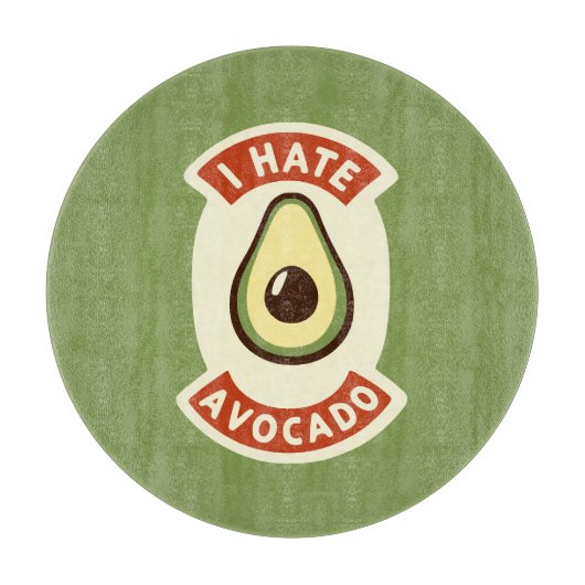 Ich hasse Avocado Schneidebrett (Vorderseite)