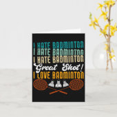 Ich hasse Badminton Great Shot! I Liebe Funny Badm Karte (Gelbe Blume)