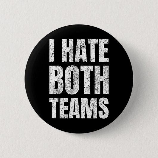 Ich hasse beide Mannschaften Sportfussball Basketb Button (Vorderseite)