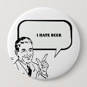 ICH HASSE BIENEN T - Shirt Button (Vorderseite)