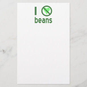 Ich hasse Bohnen Grüner Text Briefpapier