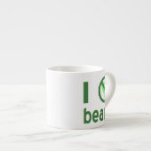 Ich hasse Bohnen ohne Herz-Bohnen Espressotasse (Vorderseite Rechts)
