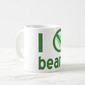 Ich hasse Bohnen ohne Herz-Bohnen Kaffeetasse (Vorderseite Links)