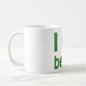 Ich hasse Bohnen ohne Herz-Bohnen Kaffeetasse (Links)