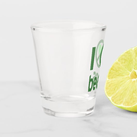 Ich hasse Bohnen Schnapsglas (Links)