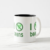 Ich hasse Bohnen Zweifarbige Tasse (VorderseiteRechts)
