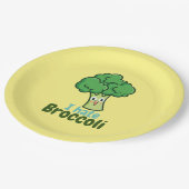 Ich hasse Broccoli Boys Round Paper Teller (Schrägansicht)