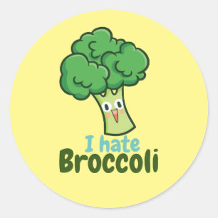 Ich hasse Broccoli Boy's Round Sticker