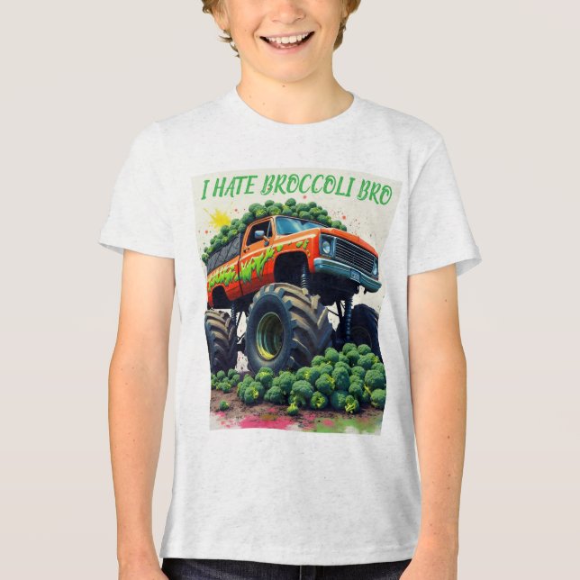 Ich hasse Broccoli bro Tri-Blend Shirt (Vorderseite)