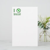 Ich hasse Broccoli I Keine Liebe Broccoli Briefpapier (Stehend Vorderseite)