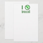 Ich hasse Broccoli I Keine Liebe Broccoli Briefpapier (Vorne/Hinten)