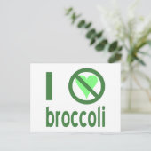 Ich hasse Broccoli I Keine Liebe Broccoli Postkarte (Stehend Vorderseite)