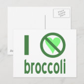 Ich hasse Broccoli I Keine Liebe Broccoli Postkarte (Vorne/Hinten)