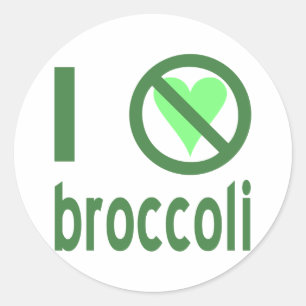 Ich hasse Broccoli I Keine Liebe Broccoli Runder Aufkleber