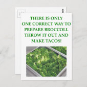 Ich hasse Broccoli Postkarte (Vorne/Hinten)