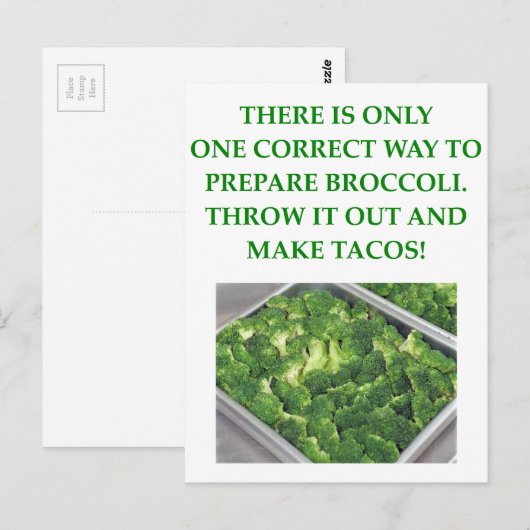 Ich hasse Broccoli Postkarte (Vorne/Hinten)