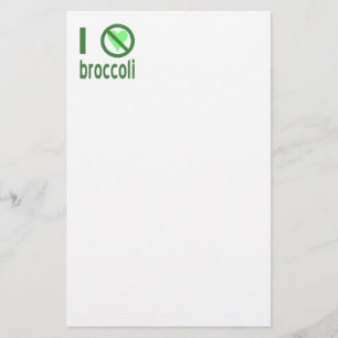 Ich hasse Brokkoli Grüner Text Briefpapier