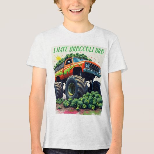 Ich hasse Brokkoli Mann Tri-Blend Shirt (Vorderseite)