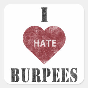 Ich hasse burpees Aufkleber
