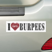 Ich hasse burpees autoaufkleber (Auf Auto)