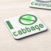 Ich hasse Cabbage Getränkeuntersetzer (Linke Seite)