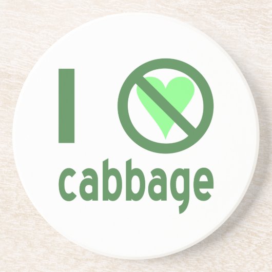 Ich hasse Cabbage Getränkeuntersetzer (Vorne)