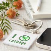 Ich hasse Cabbage I No Liebe Cabbage Schlüsselanhänger (Vorderseite rechts)