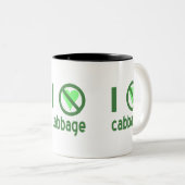 Ich hasse Cabbage I No Liebe Cabbage Zweifarbige Tasse (VorderseiteRechts)